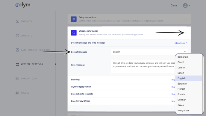 Website Settings Information 4